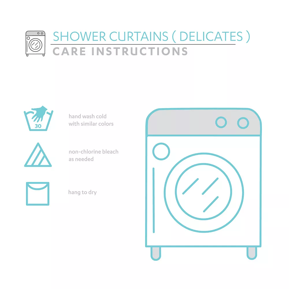 Lush Décor Lush Decor Lillian Fabric Shower Curtain - Image 5