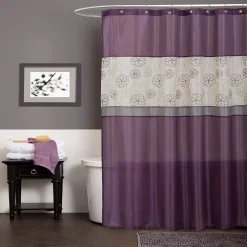 Lush Décor Lush Decor Covina Fabric Shower Curtain
