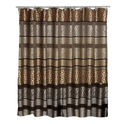 Popular Bath Safari Stripes Fabric Shower Curtain
