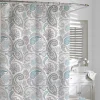 Cassadecor Floral Swirls Fabric Shower Curtain