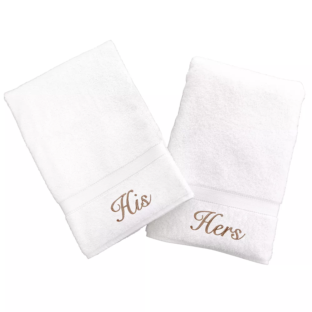Linum Home Textiles Terry 2-pk. ''His'' & ''Hers'' Hand Towels