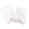 Linum Home Textiles Terry 2-pk. ''Hers'' & ''Hers'' Hand Towels