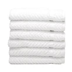Linum Home Textiles Herringbone 6-pk. Washcloths