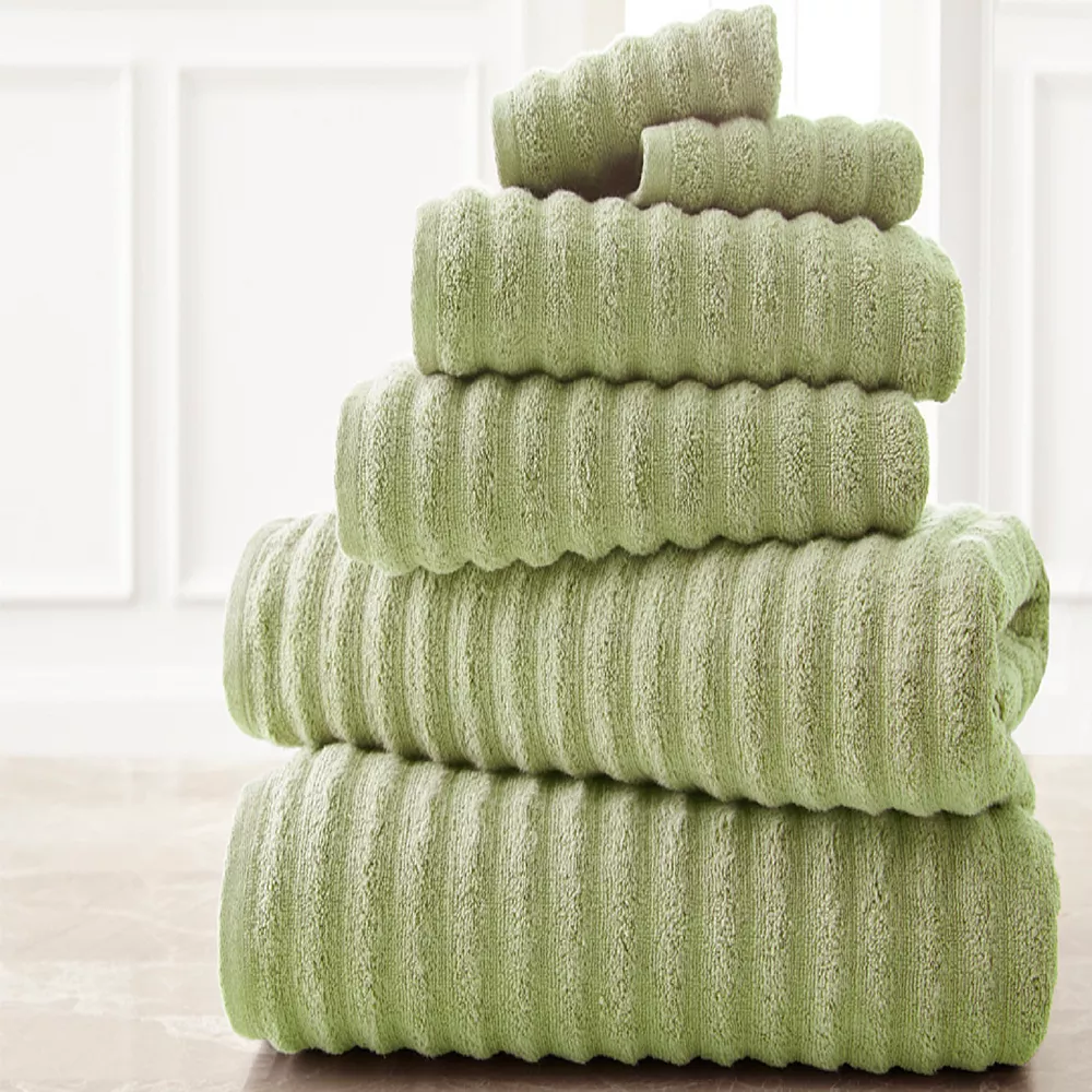 Spring Bloom 6-pc. Wavy Luxury Spa Collection Cotton Bath Towel Set