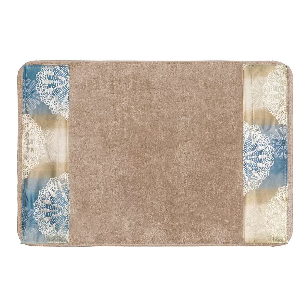 Popular Bath Fallon Banded Bath Rug