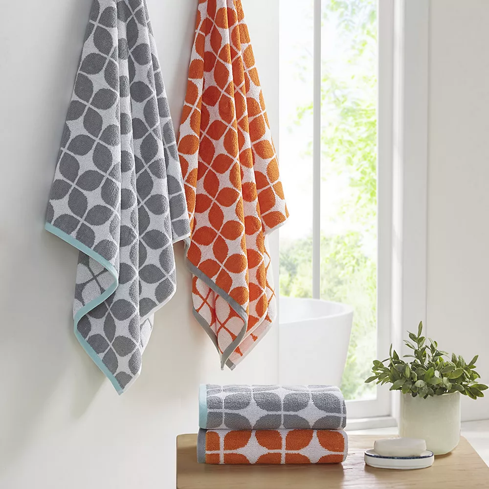 Intelligent Design 6-Piece Elena Cotton Jacquard Bath Towel Set - Image 3