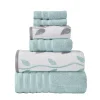 Pacific Coast Textiles Vines 6-piece Yarn Dyed Organic Bath Towel Set