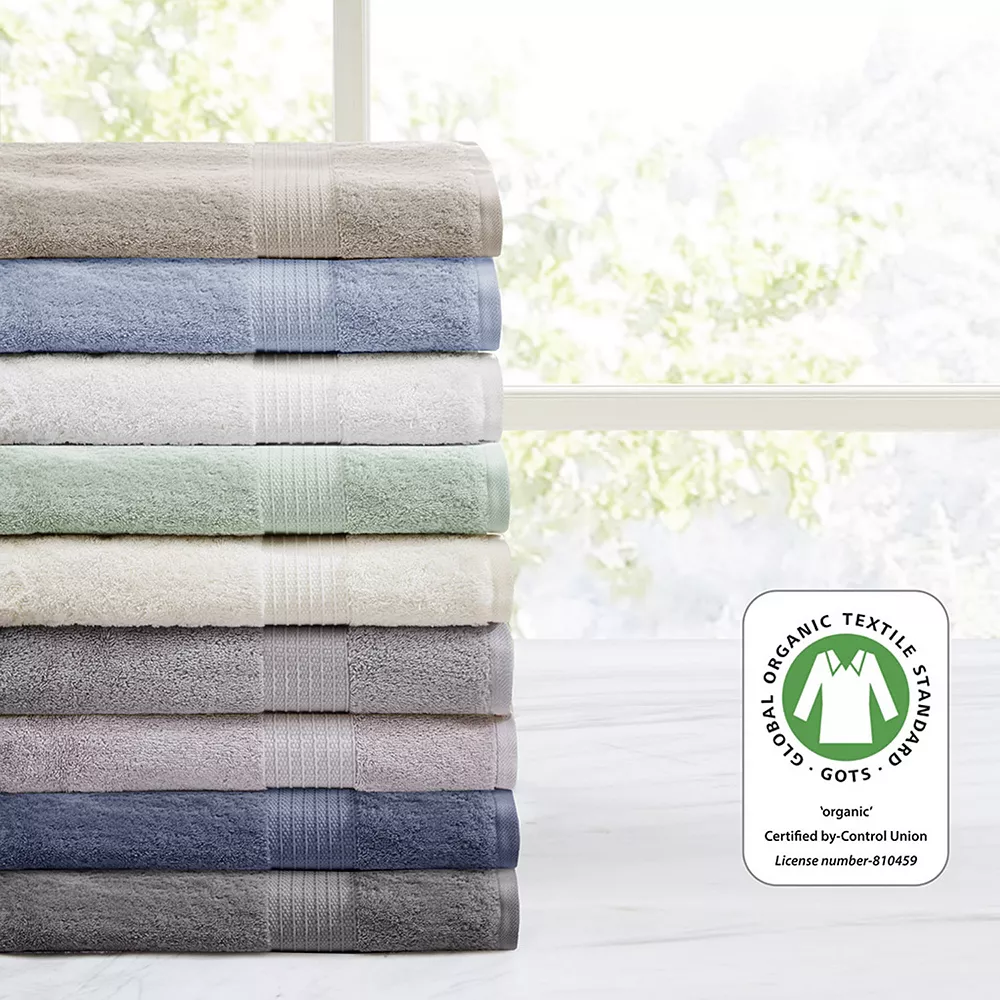 Madison Park Organic Cotton 6-piece Bath Towel Set - Image 3