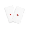 Linum Home Textiles "I Love You" Embroidered 2-pack Hand Towels