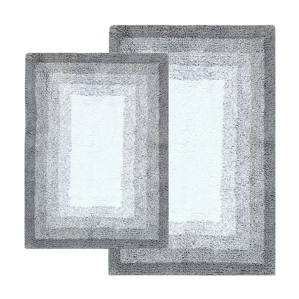 Chesapeake Whitney Ombre Reversible 2-piece Bath Rug Set