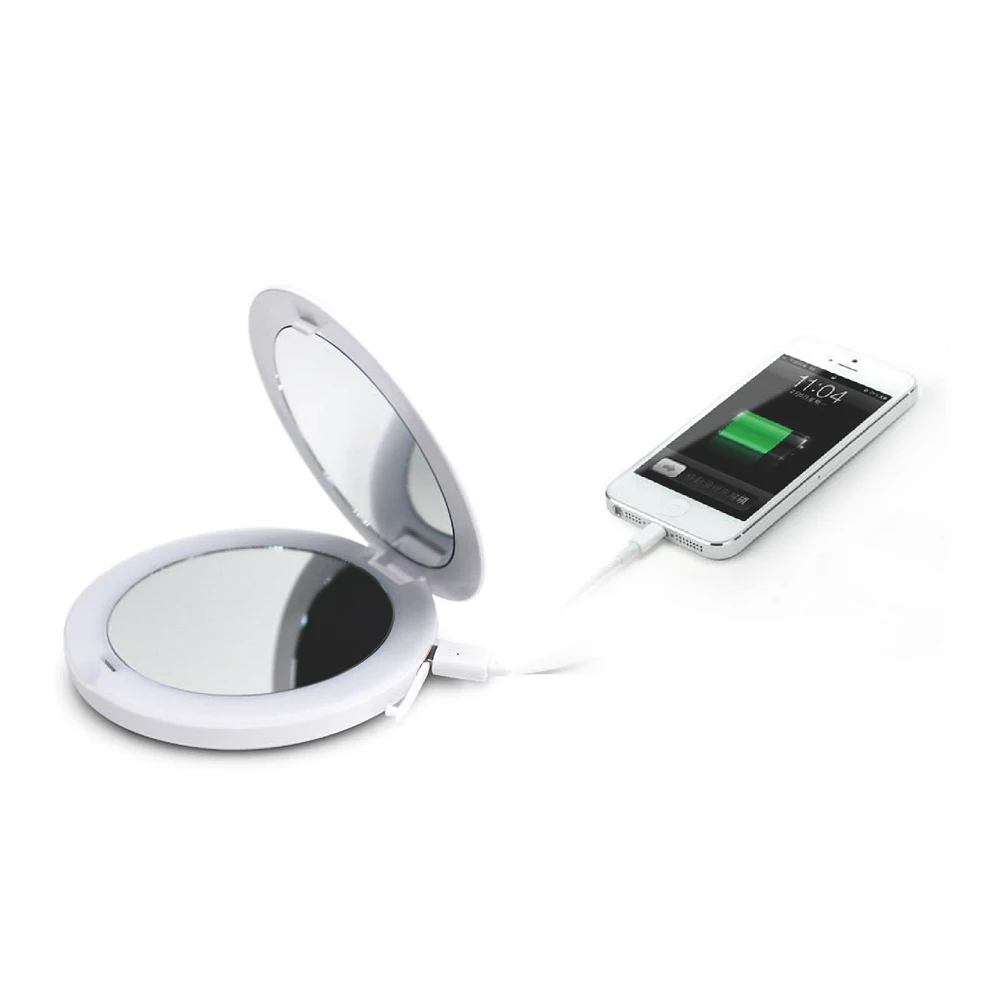Teamson Home LED Compact Mirror & Power Bank