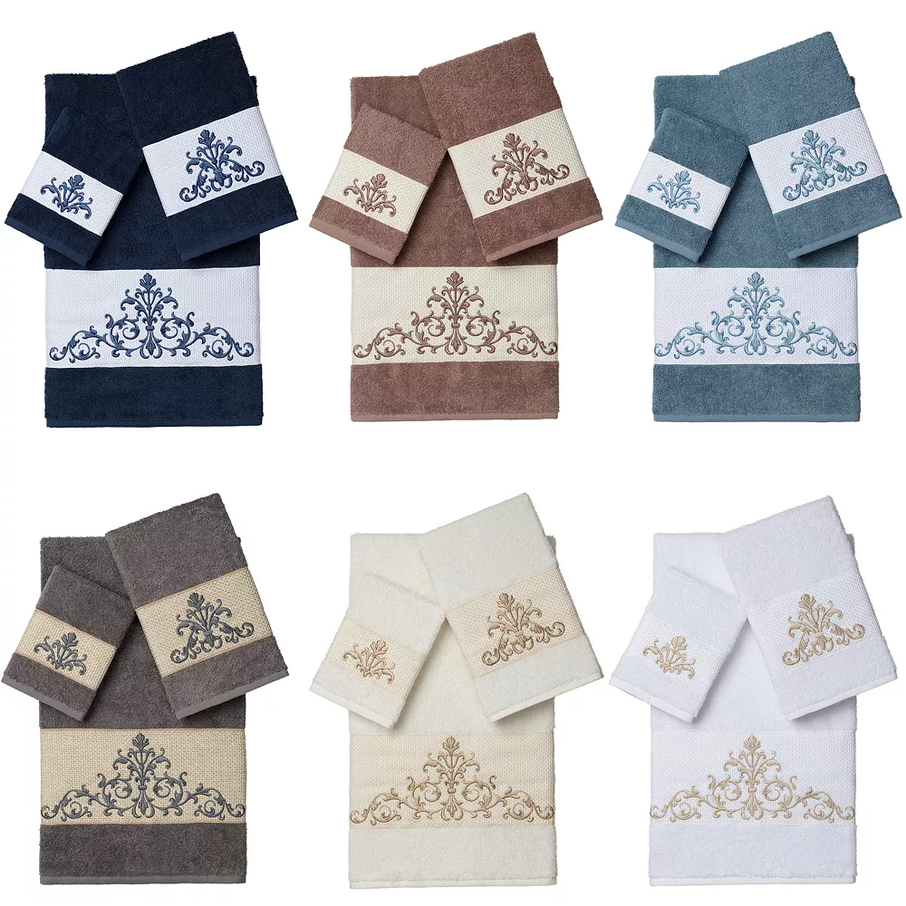 Linum Home Textiles Scarlet 3-piece Embellished Bath Towel Set 2 Linum Home Textiles Scarlet 3-piece Embellished Bath Towel Set - Image 2
