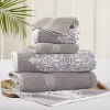 Allure Home Creations Allure 6-piece Artesia Damask Reversible Jacquard Bath Towel Set