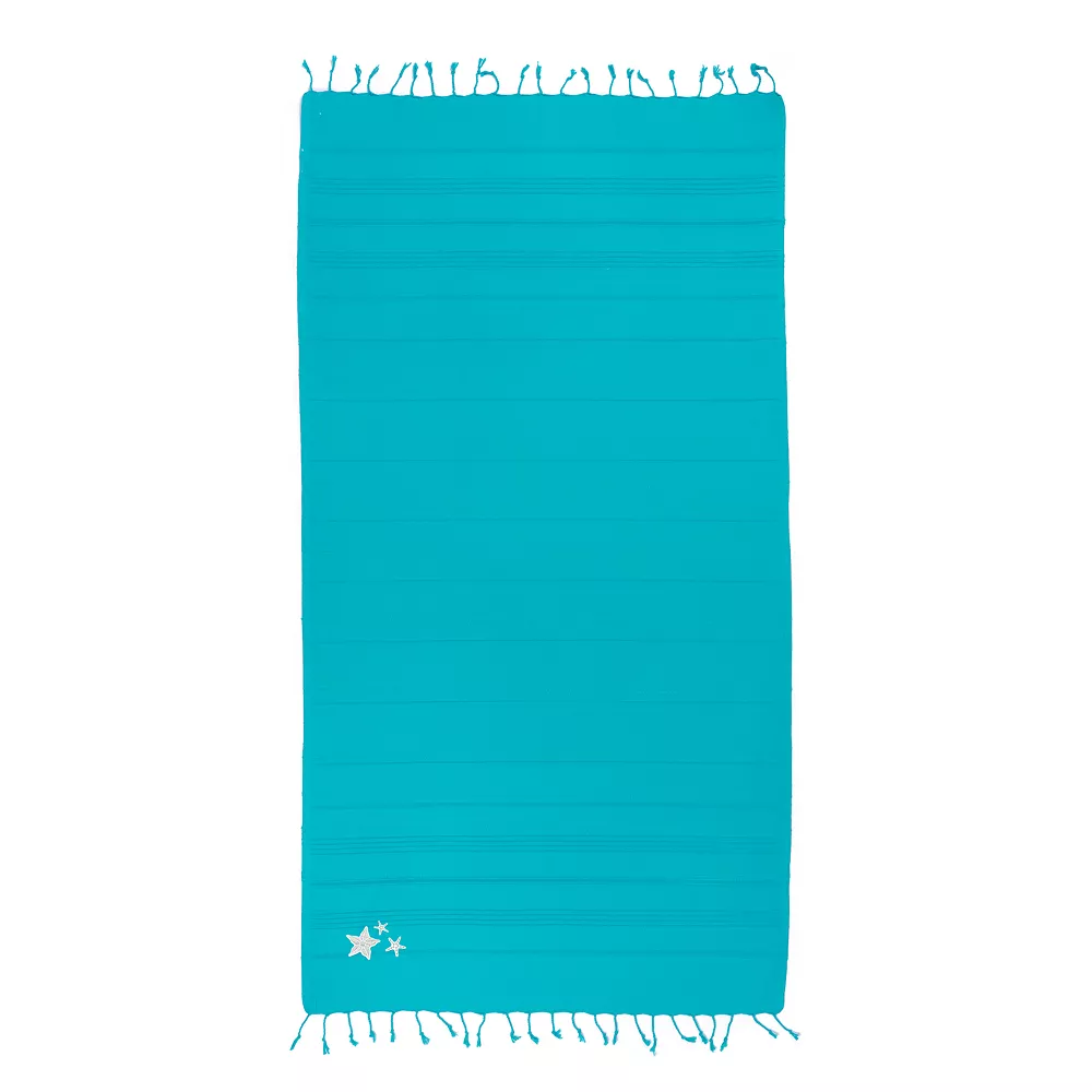 Linum Home Textiles Summer Fun Glittery Starfish Pestemal Beach Towel - Image 3
