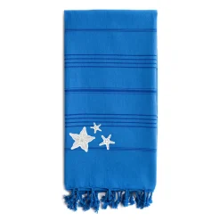 Linum Home Textiles Summer Fun Glittery Starfish Pestemal Beach Towel