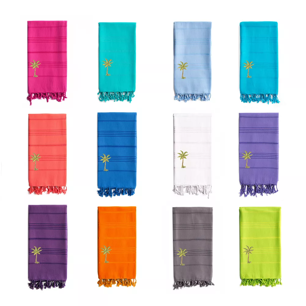 Jumping Beans Linum Home Textiles Summer Fun Breezy Palm Tree Pestemal Beach Towel - Image 6