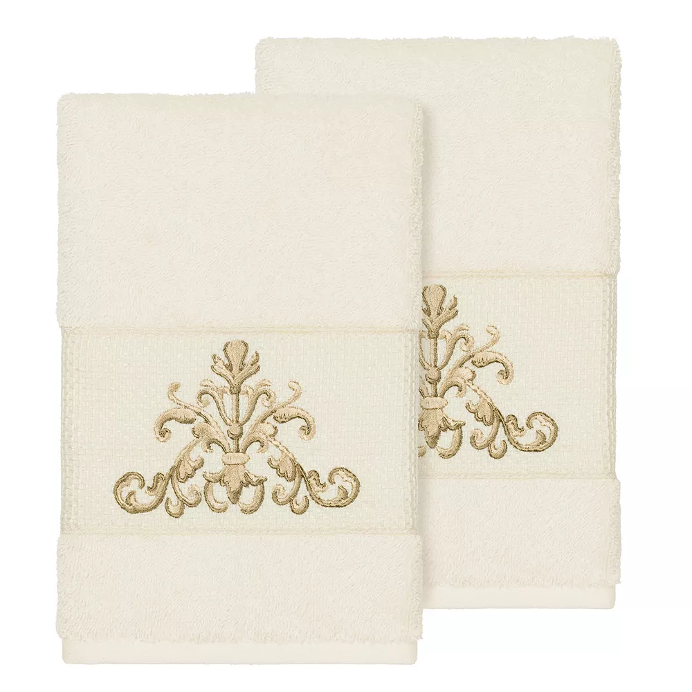 Linum Home Textiles Scarlet Embellished Hand Towel Set