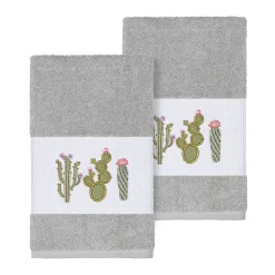 Linum Home Textiles Turkish Cotton Mila Embellished Hand Towel Set