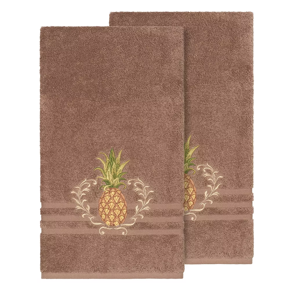 Linum Home Textiles Turkish Cotton Welcome Embellished Bath Towel Set 1 Linum Home Textiles Turkish Cotton Welcome Embellished Bath Towel Set
