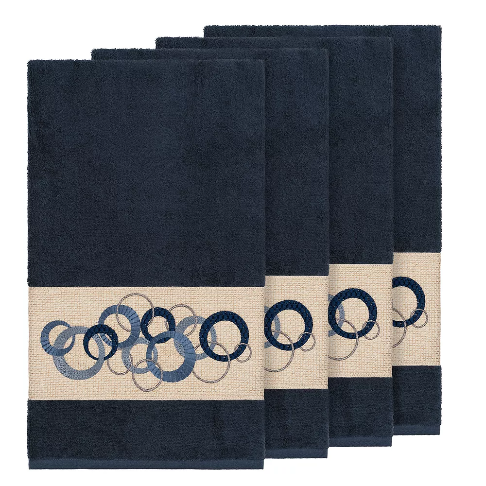 Linum Home Textiles Turkish Cotton Annabelle Embellished Bath Towel Set 2 Linum Home Textiles Turkish Cotton Annabelle Embellished Bath Towel Set - Image 2