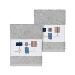 Linum Home Textiles Turkish Cotton Khloe Embellished Washcloth Set