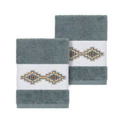 Linum Home Textiles Turkish Cotton Gianna Embellished Washcloth Set