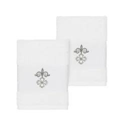 Linum Home Textiles Turkish Cotton Quinn Embellished Washcloth Set