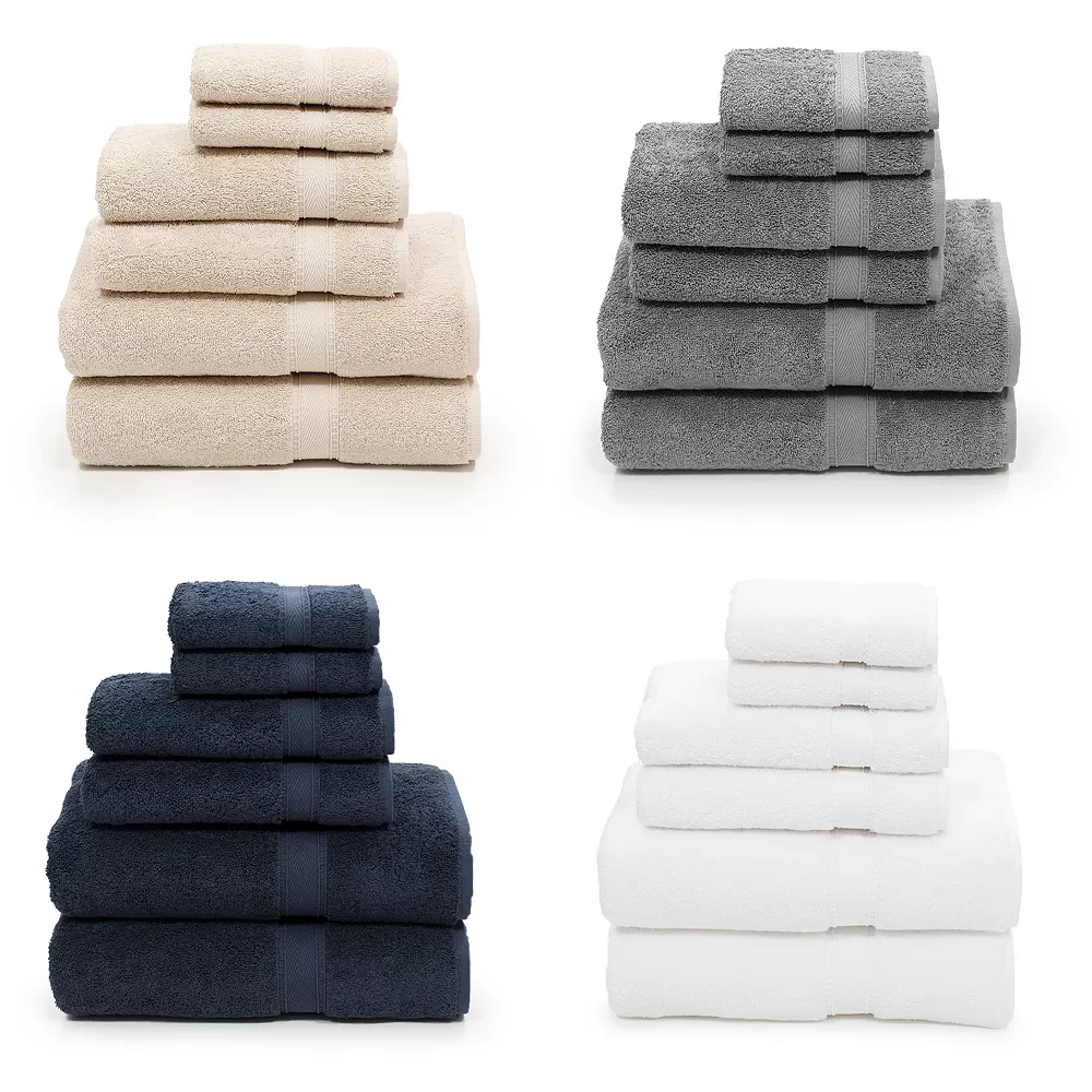 Linum Home Textiles 6-piece Turkish Cotton Sinemis Terry Bath Towel Set - Image 2