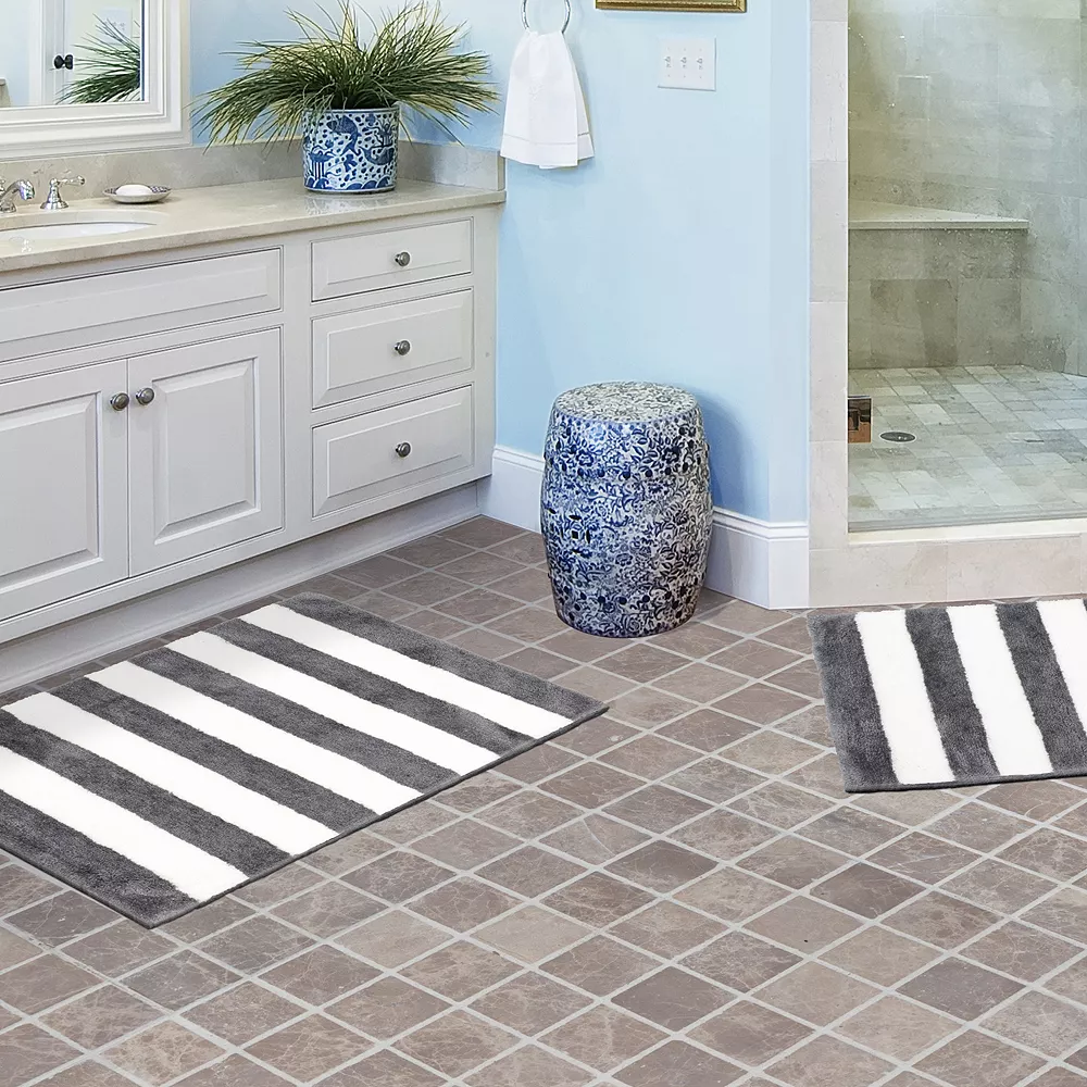 Garland Rug Garland Deco Beach Stripe 2-piece Bath Rug Set - Image 2