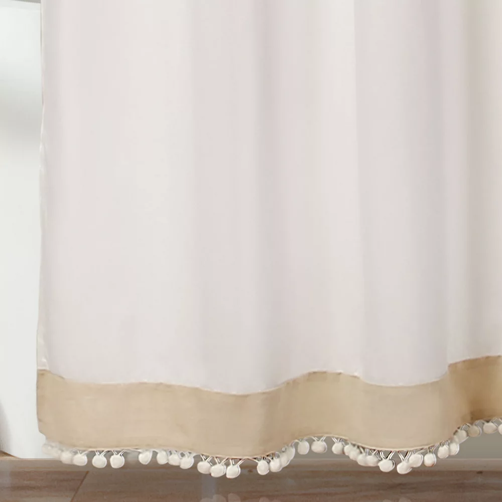 Lush Décor Lush Decor Adelyn Pom Pom Shower Curtain - Image 4