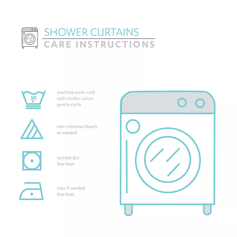 Lush Décor Lush Decor Geo Shibori Shower Curtain - Image 2