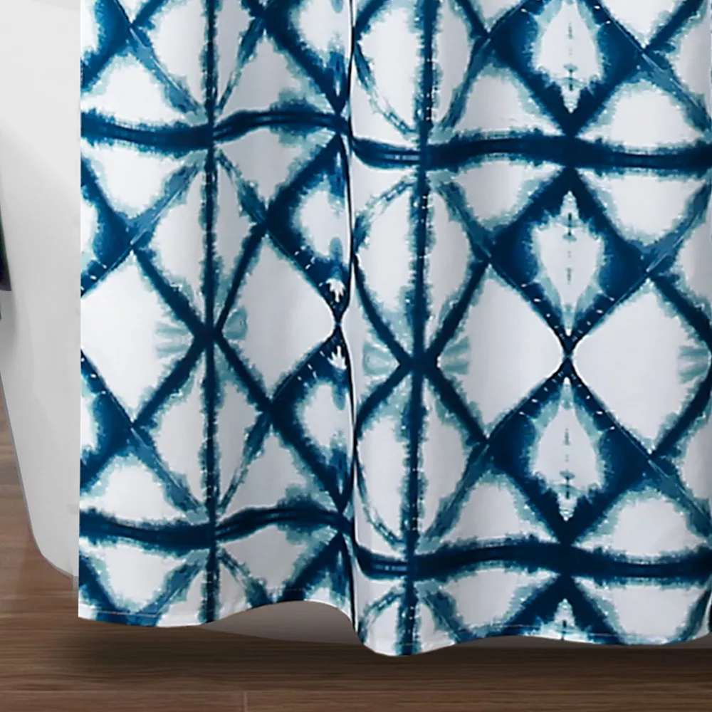 Lush Décor Lush Decor Geo Shibori Shower Curtain - Image 3