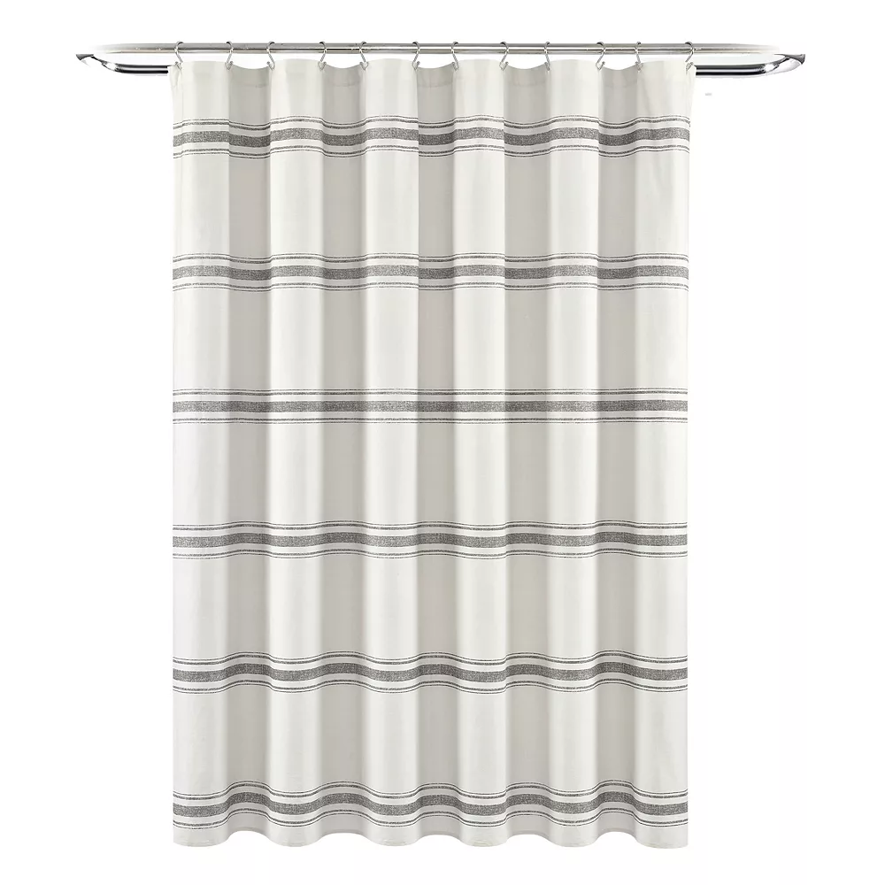Lush Décor Lush Decor Farmhouse Stripe Shower Curtain