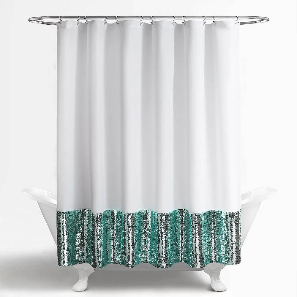 Lush Décor Lush Decor Mermaid Sequins Shower Curtain - Image 4