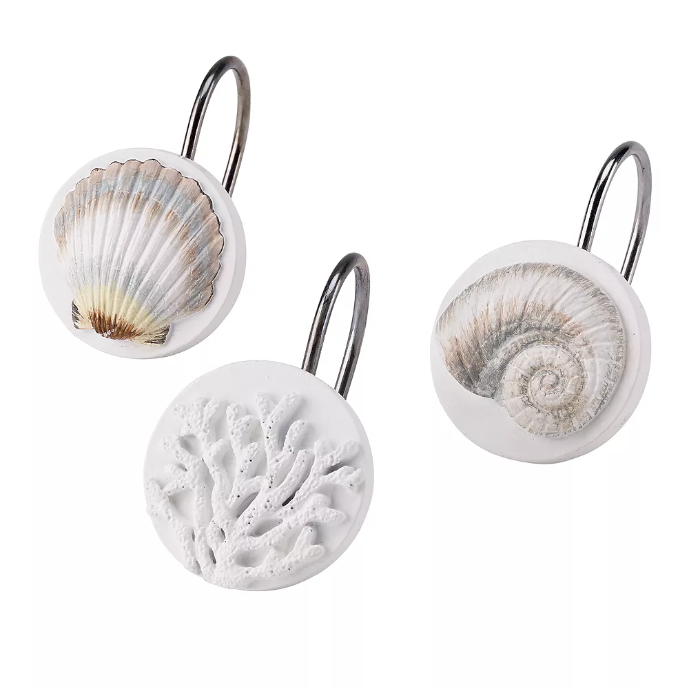 Avanti Destin Shower Curtain Hooks - 12-pack