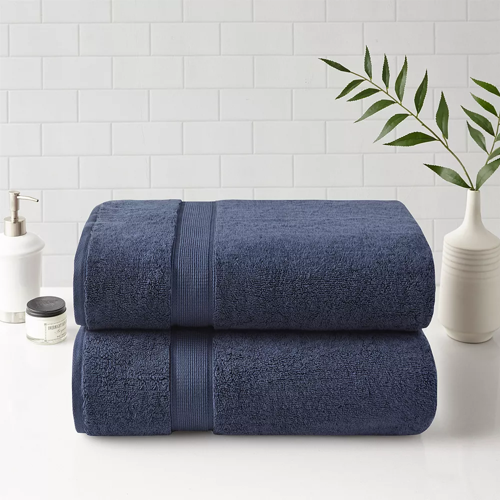 Madison Park Signature 2-pack Antimicrobial Cotton Bath Sheet Set - Image 2