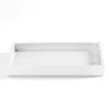 Cassadecor Lacquer Stripe White Tray