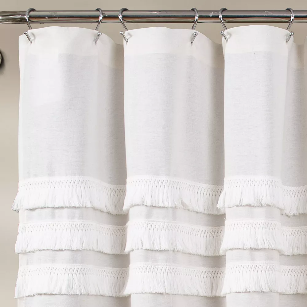 Lush Décor Lush Decor Ciel Tassel Shower Curtain - Image 2