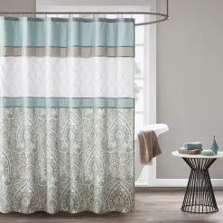 510 Design Josefina Pieced And Embroidered Shower Curtain