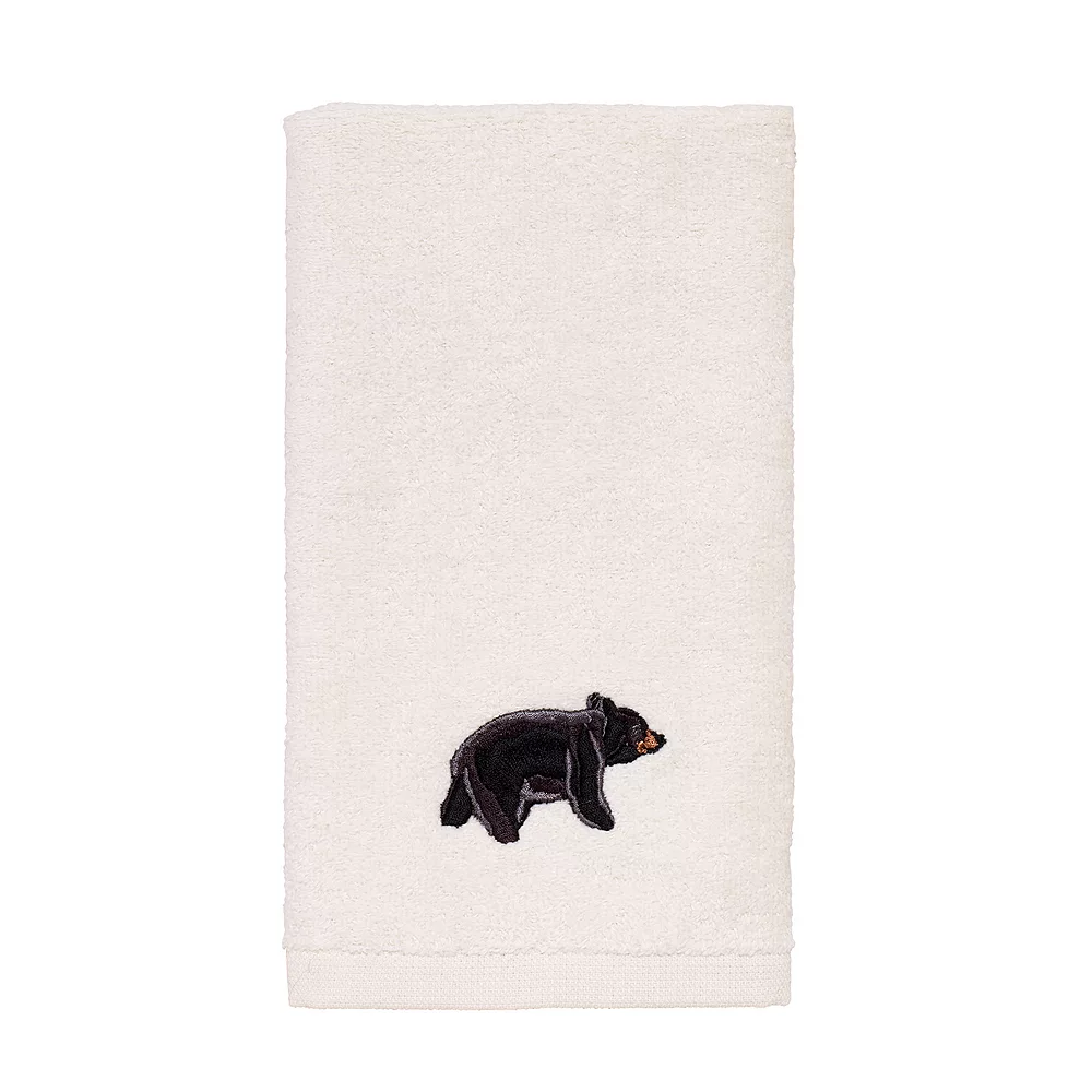 Avanti Black Bear Lodge Embroidered Fingertip Towel - Image 4