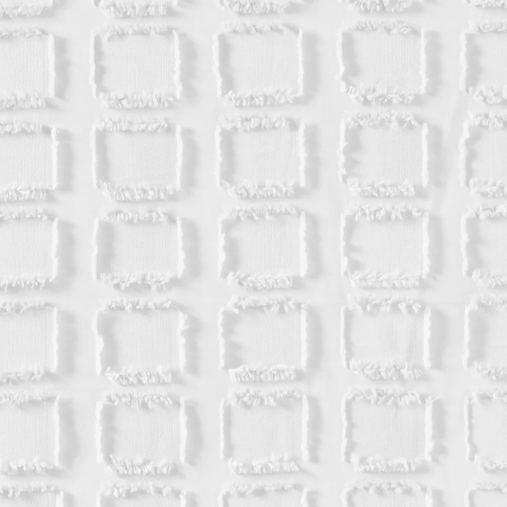 Madison Park Quade Woven Clipped Solid Shower Curtain - Image 4