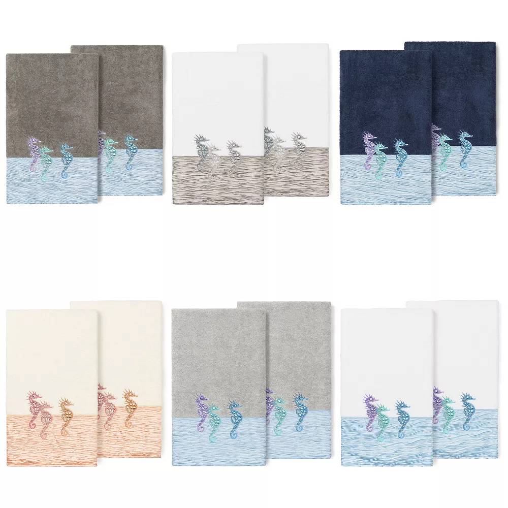 Linum Home Textiles Turkish Cotton Sofia 2-pack Embellished Bath Towel Set - Image 3