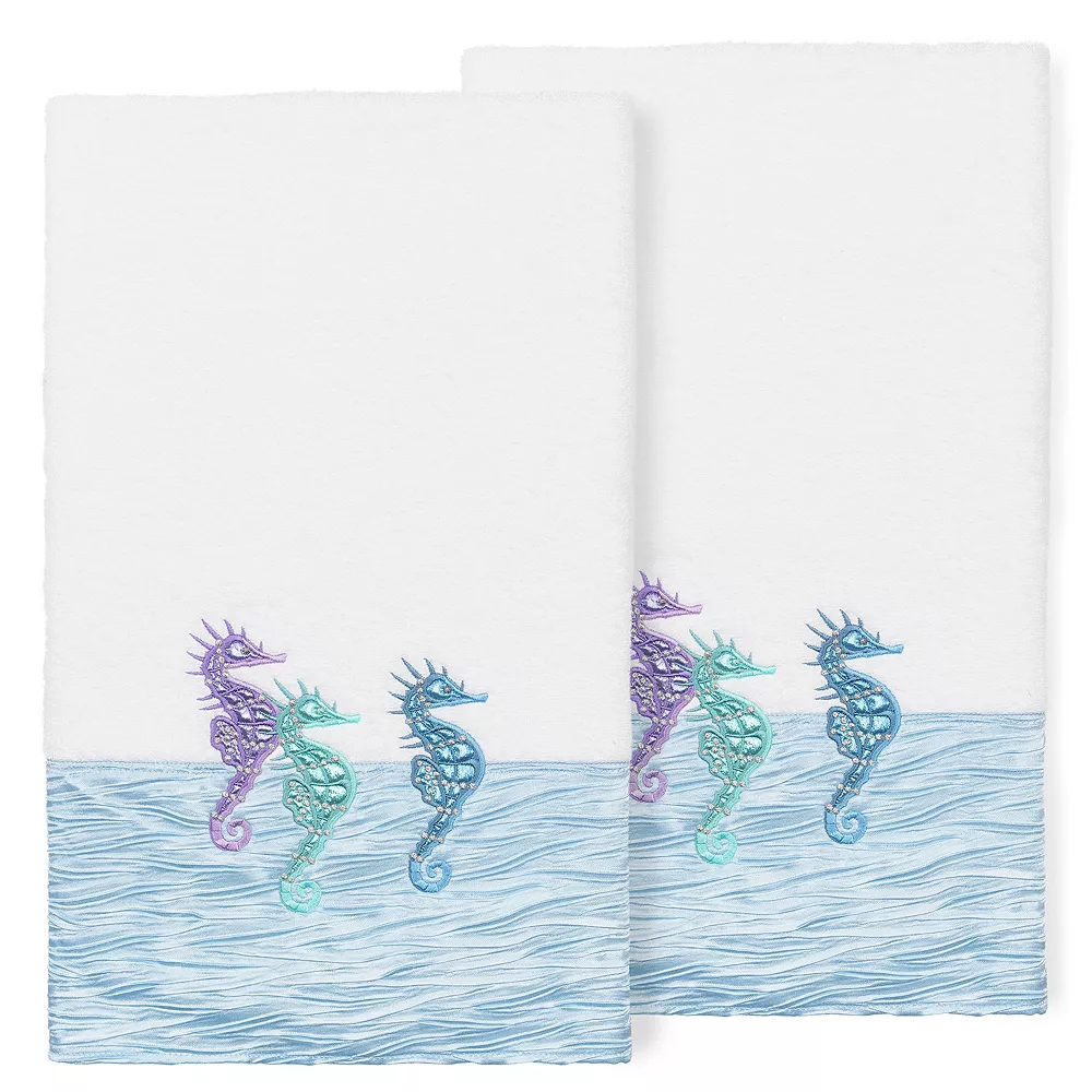 Linum Home Textiles Turkish Cotton Sofia 2-pack Embellished Bath Towel Set