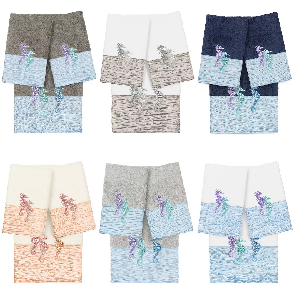 Linum Home Textiles Turkish Cotton Sofia 3-piece Embellished Bath Towel Set - Image 4