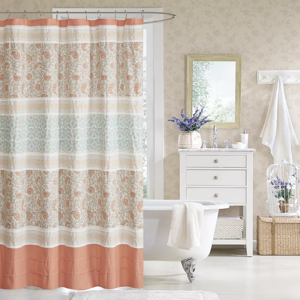 Madison Park Vanessa Cotton Shower Curtain