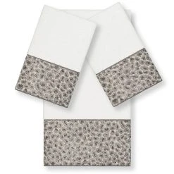 Linum Home Textiles Turkish Cotton Spots 3-piece Embellished Bath Towel Set