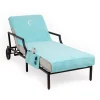Linum Home Textiles Turkish Cotton Personalized Chaise Lounge Chair Slipcover & Side Pockets