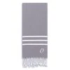 Linum Home Textiles Turkish Cotton Alara Personalized Pestemal Beach Towel