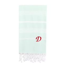 Linum Home Textiles Turkish Cotton Lucky Personalized Pestemal Beach Towel