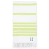 Linum Home Textiles Turkish Cotton Herringbone Personalized Pestemal Beach Towel
